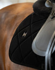Velvet Dressage Saddle Pad (Black)