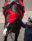 Velvet Ear Bonnet (Crimson)
