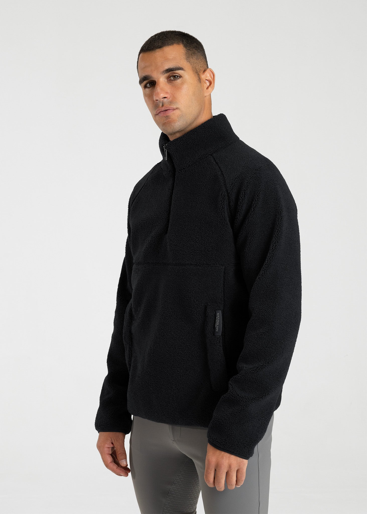 Men Clan Teddy Halfzip (Black) – Maximilian Equestrian