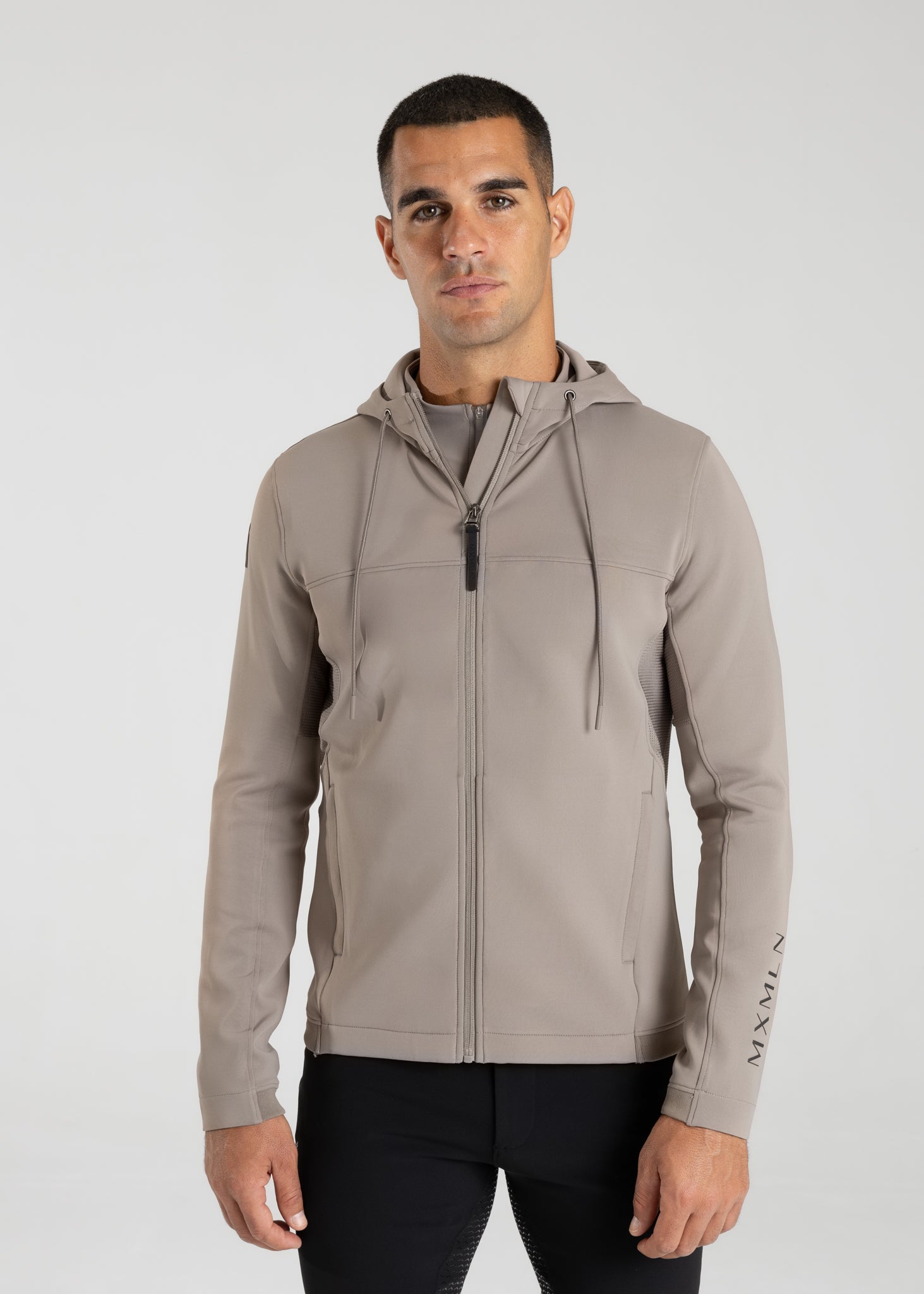 Club Zip Hoodie (Taupe) – Maximilian Equestrian1