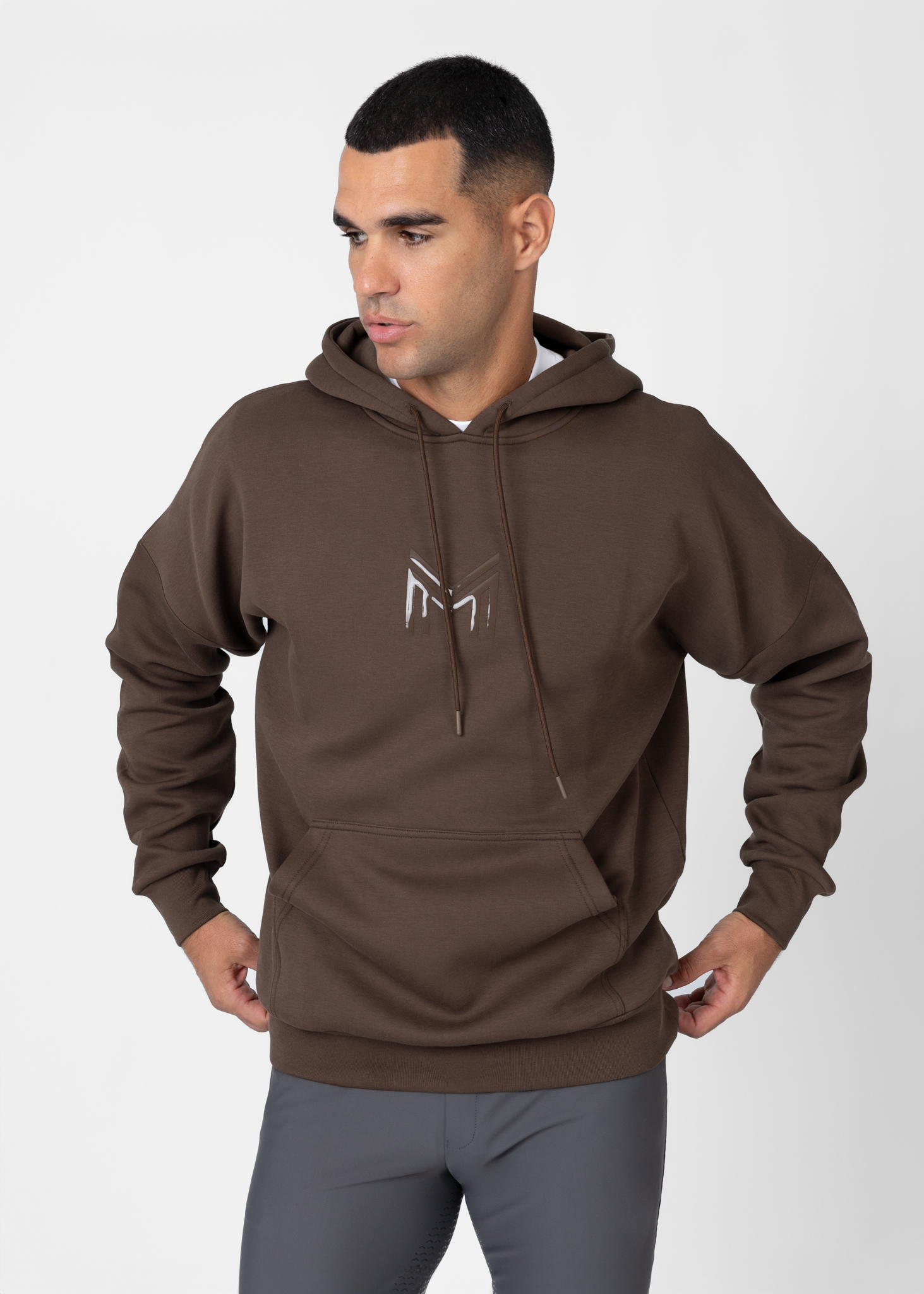 Men Icon Oversized Hoodie (Mocha) – Maximilian Equestrian