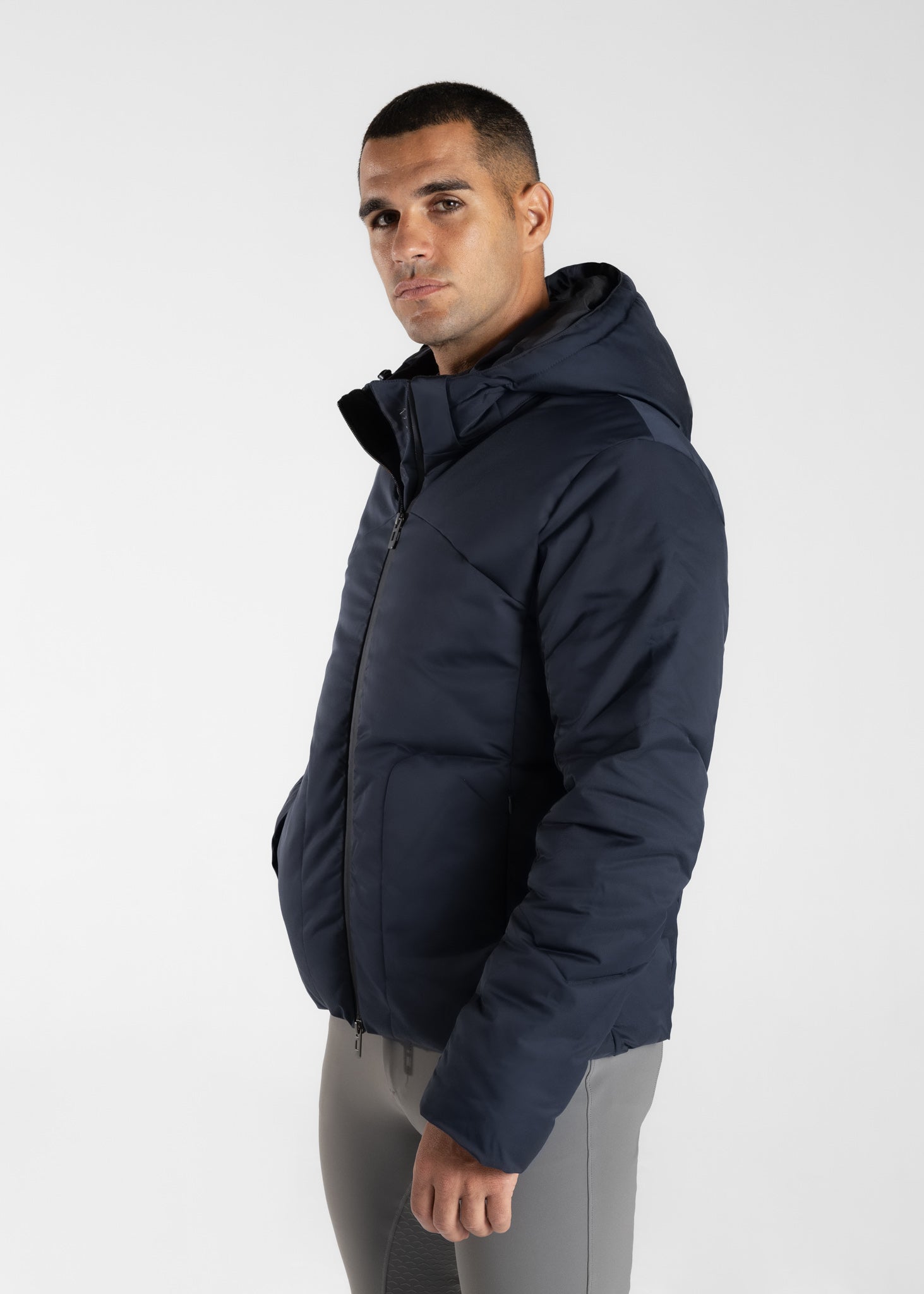 Elan Puffer Jacket (Navy) – Maximilian Equestrian