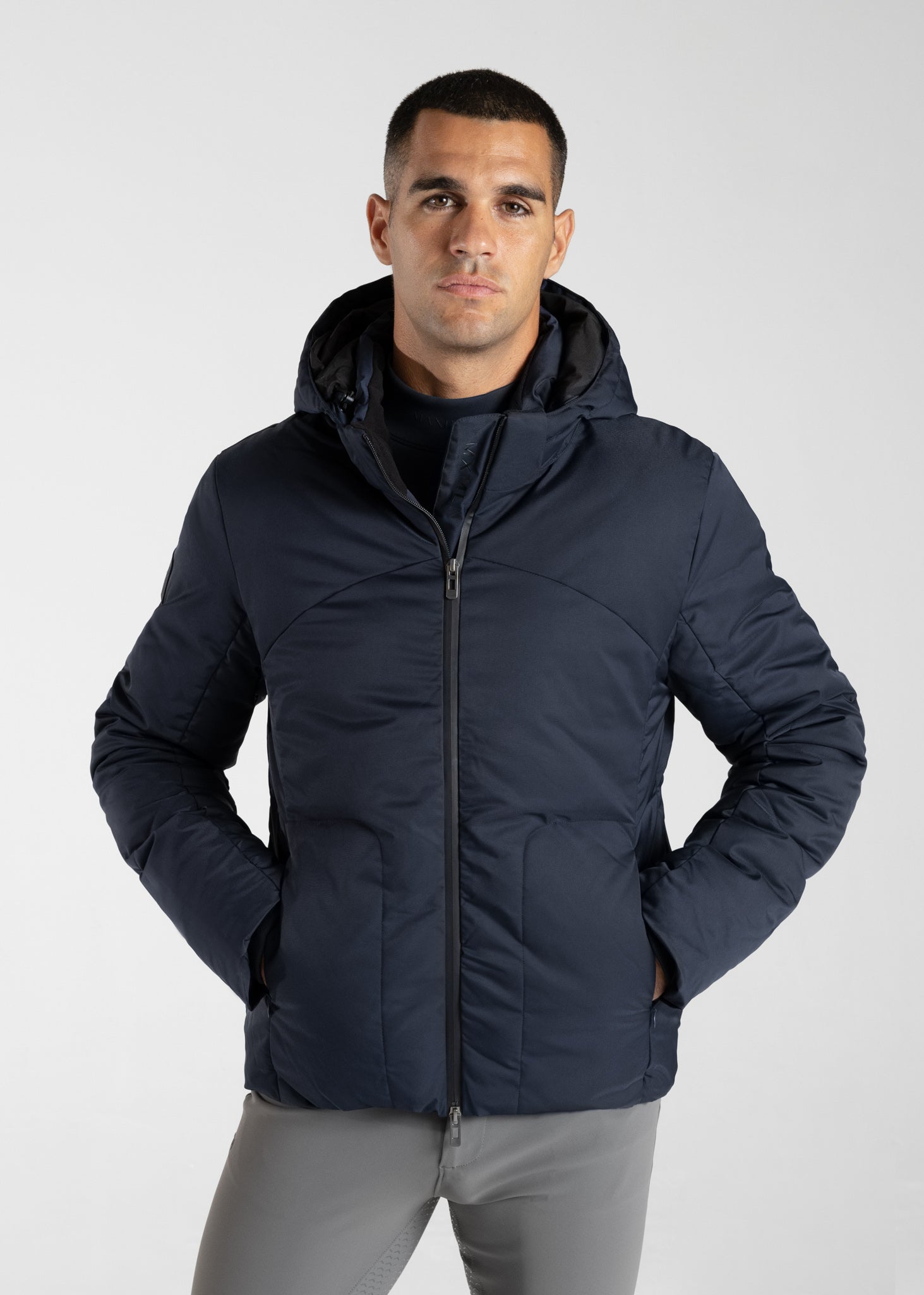 Elan Puffer Jacket (Navy) – Maximilian Equestrian