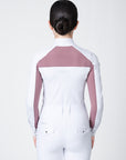 YR Aveen Long Sleeve Show Shirt (White/Mauve)