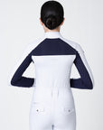 YR Aveen Long Sleeve Show Shirt (White/Navy)