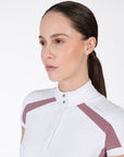 Aveen Short Sleeve Show Shirt (White/Mauve)