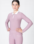 YR Concept Long Sleeve Polo Shirt (Mauve)