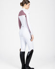 Aveen Long Sleeve Show Shirt (White/Mauve)