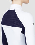 Aveen Long Sleeve Show Shirt (White/Navy)