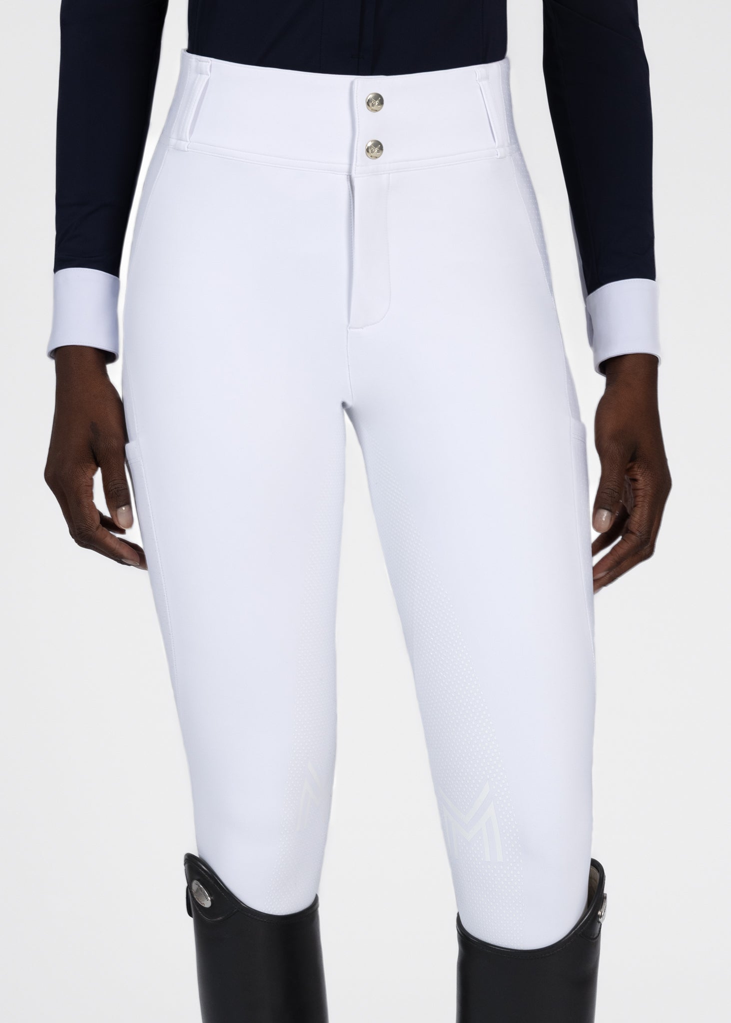 Aero Breeches (White/Gold) – Maximilian Equestrian