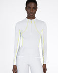 Contrast Long Sleeve Base Layer (Glacier/Lime)