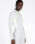 Contrast Long Sleeve Base Layer (Glacier/Lime)