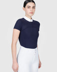 Grace Short Sleeve Show Shirt (Navy)