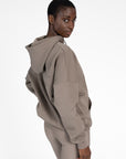 Women Icon Oversized Hoodie (Taupe)