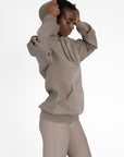 Women Icon Oversized Hoodie (Taupe)