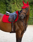 Velvet Jumping Saddle Pad (Crimson)