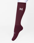 Flag Riding Socks (Burgundy)