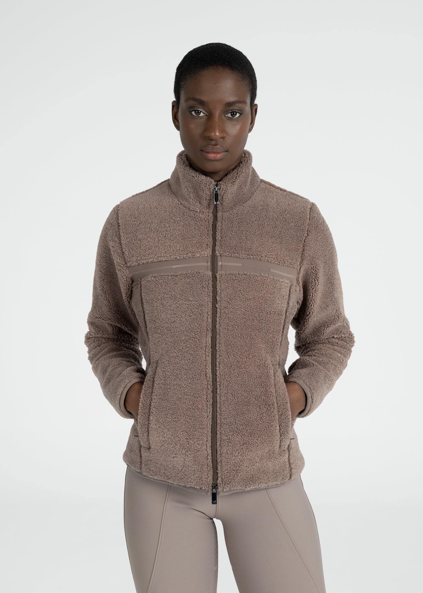Ciara Teddy Jacket (Taupe) – Maximilian Equestrian