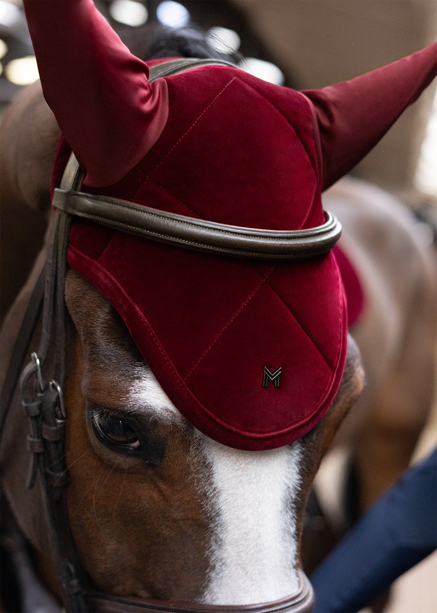 Velvet Ear Bonnet (Ruby)