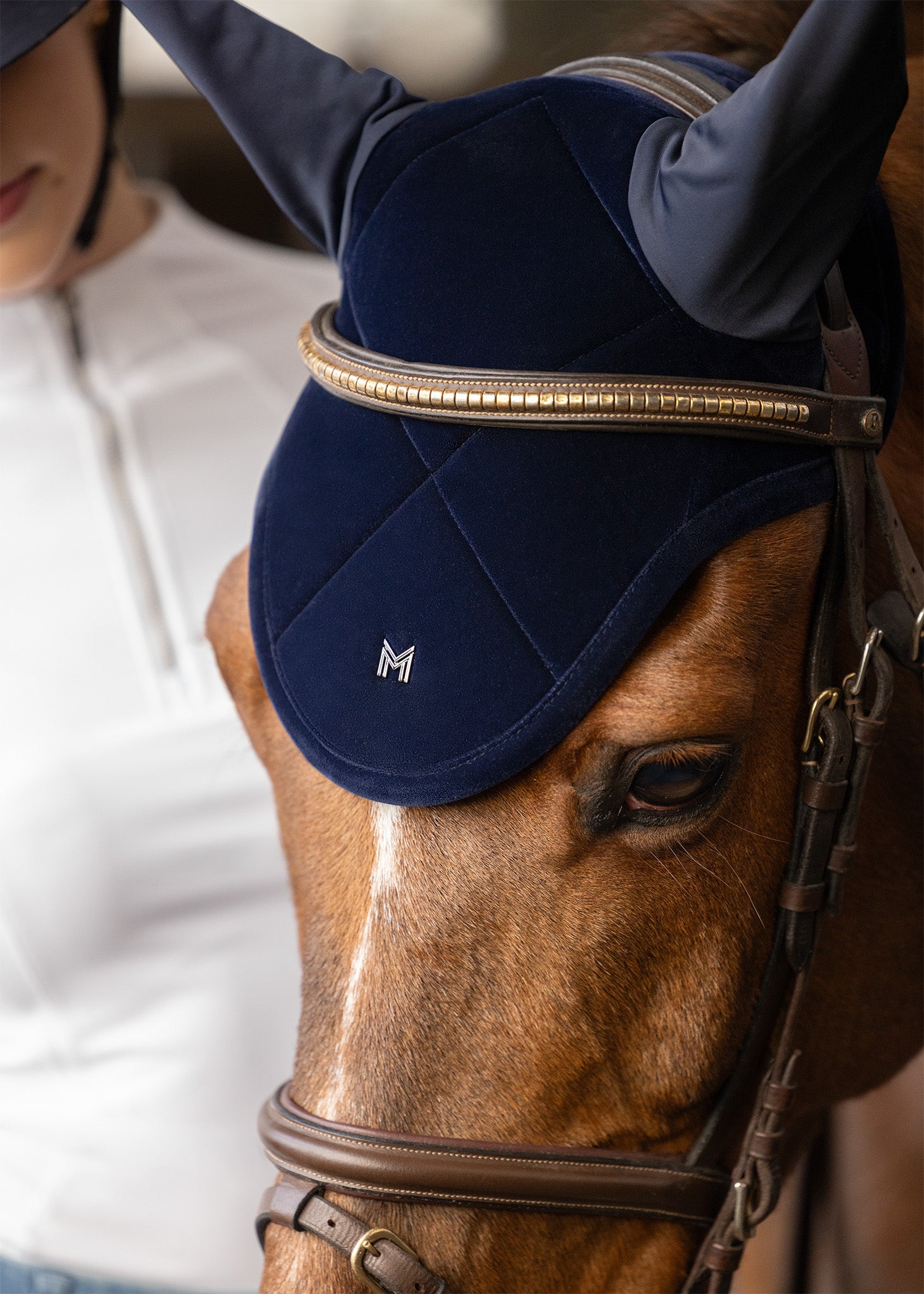 Velvet Ear Bonnet (Sapphire)