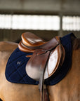 Velvet Jumping Saddle Pad (Sapphire)