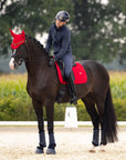 Velvet Dressage Saddle Pad (Crimson)