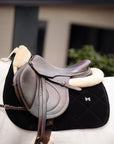 Velvet Jumping Saddle Pad (Black)