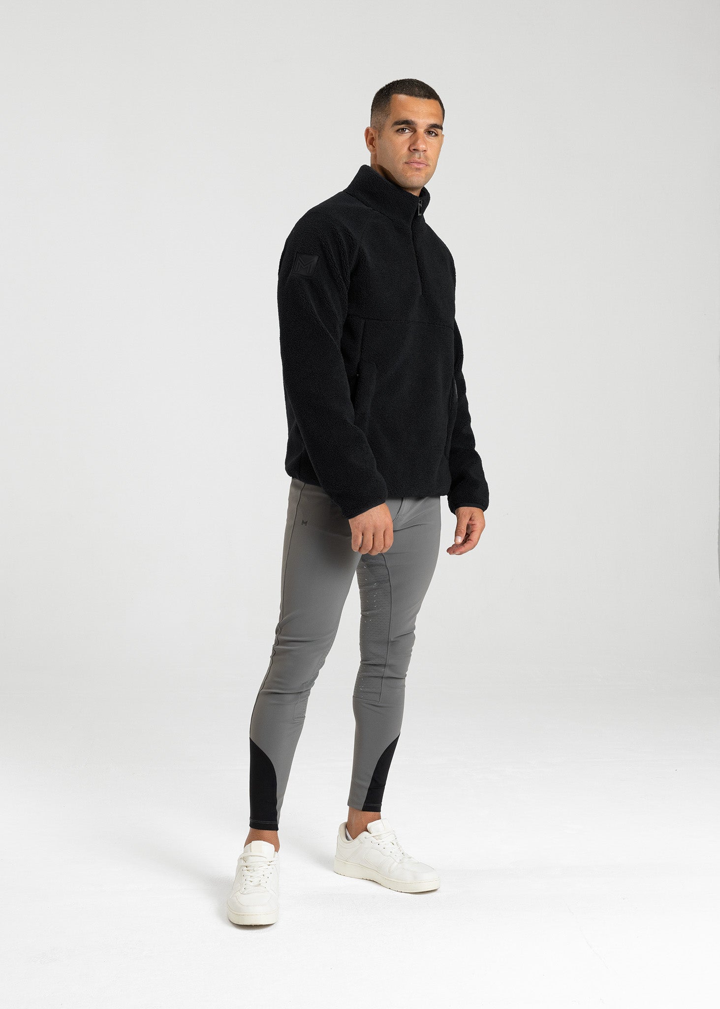 Men Clan Teddy Halfzip (Black)