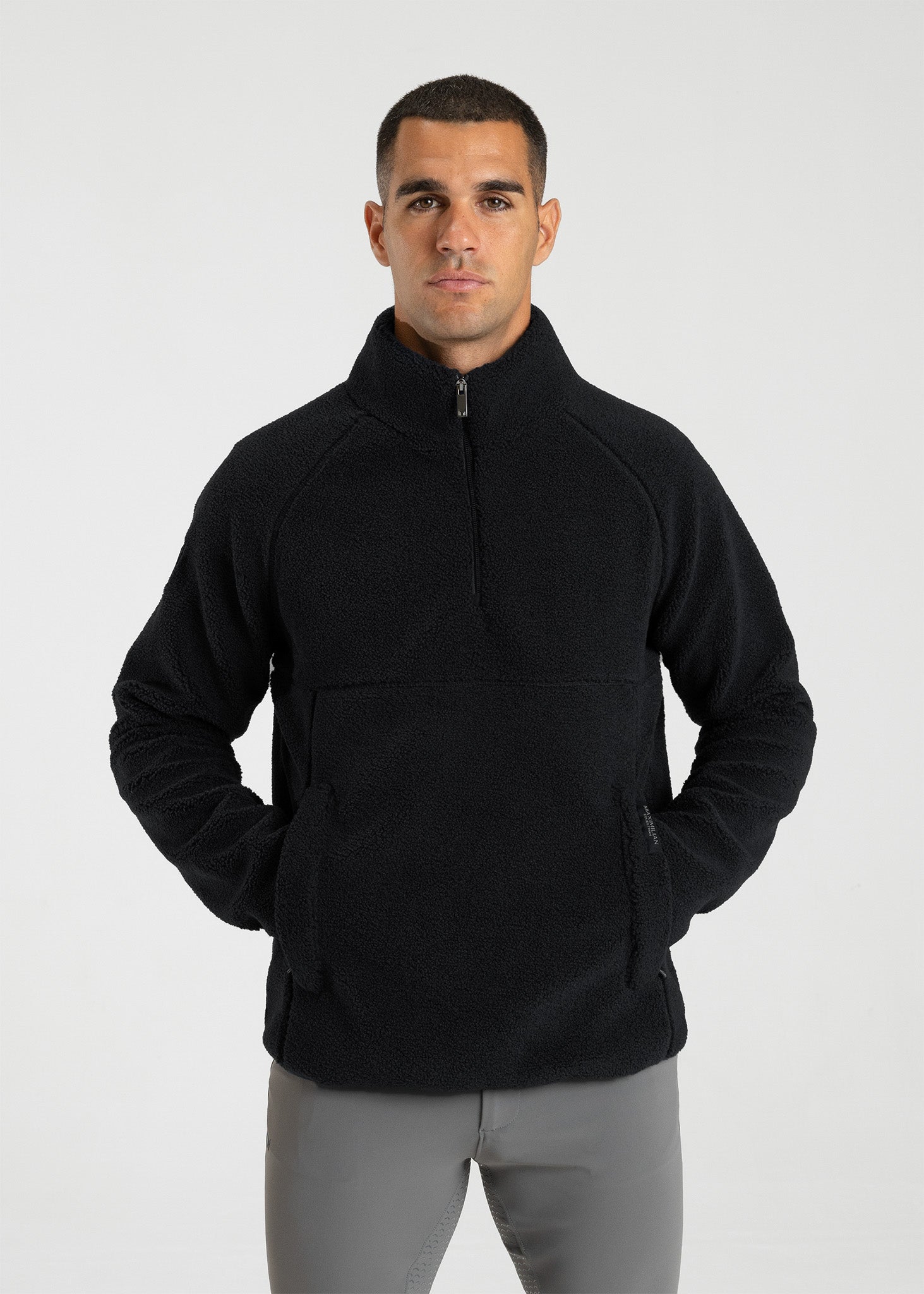 Men Clan Teddy Halfzip (Black)