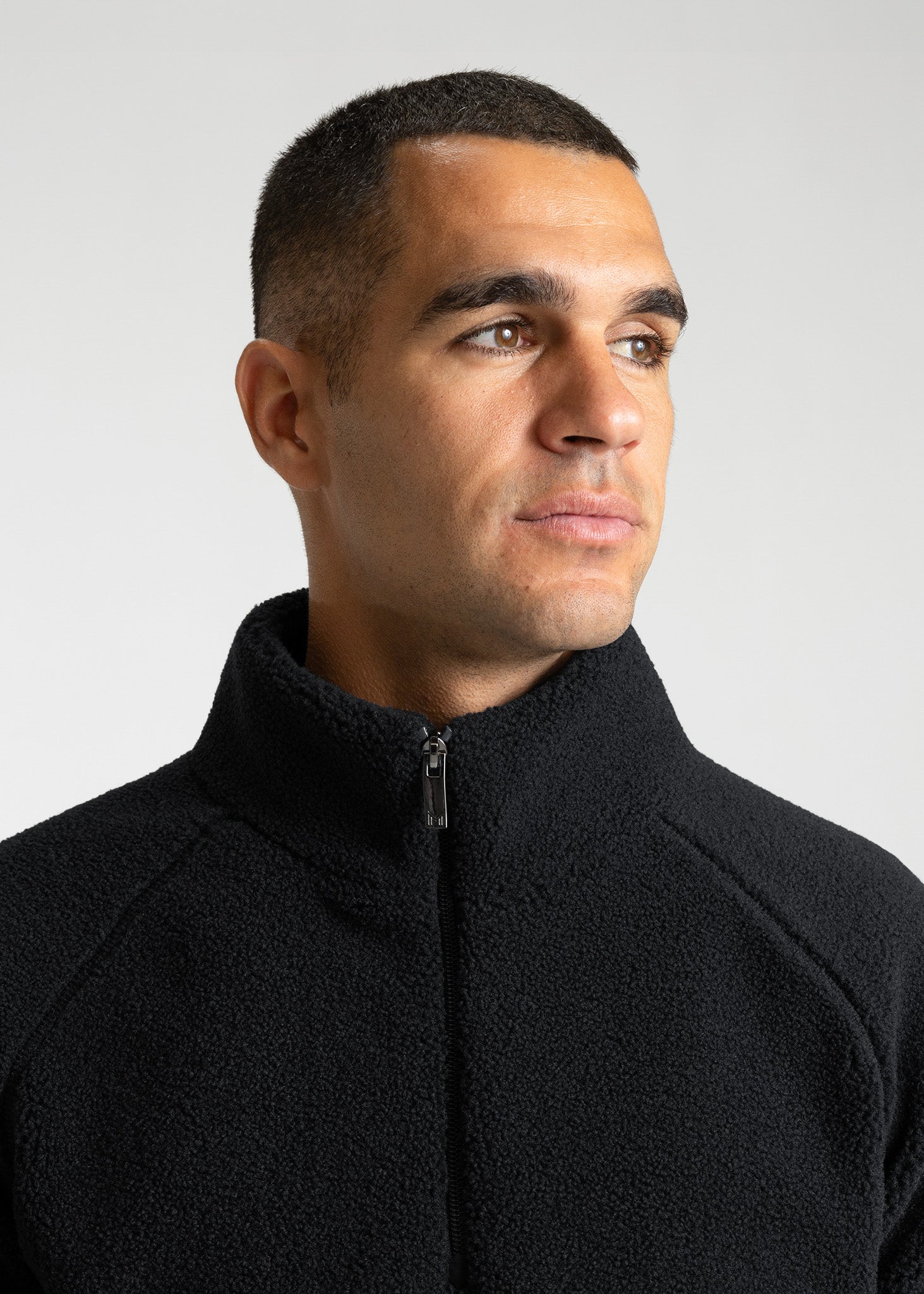 Men Clan Teddy Halfzip (Black)