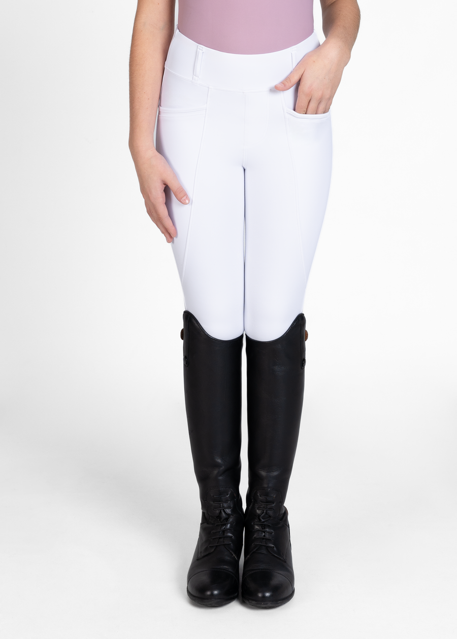 YR Pro Riding Leggings (White)