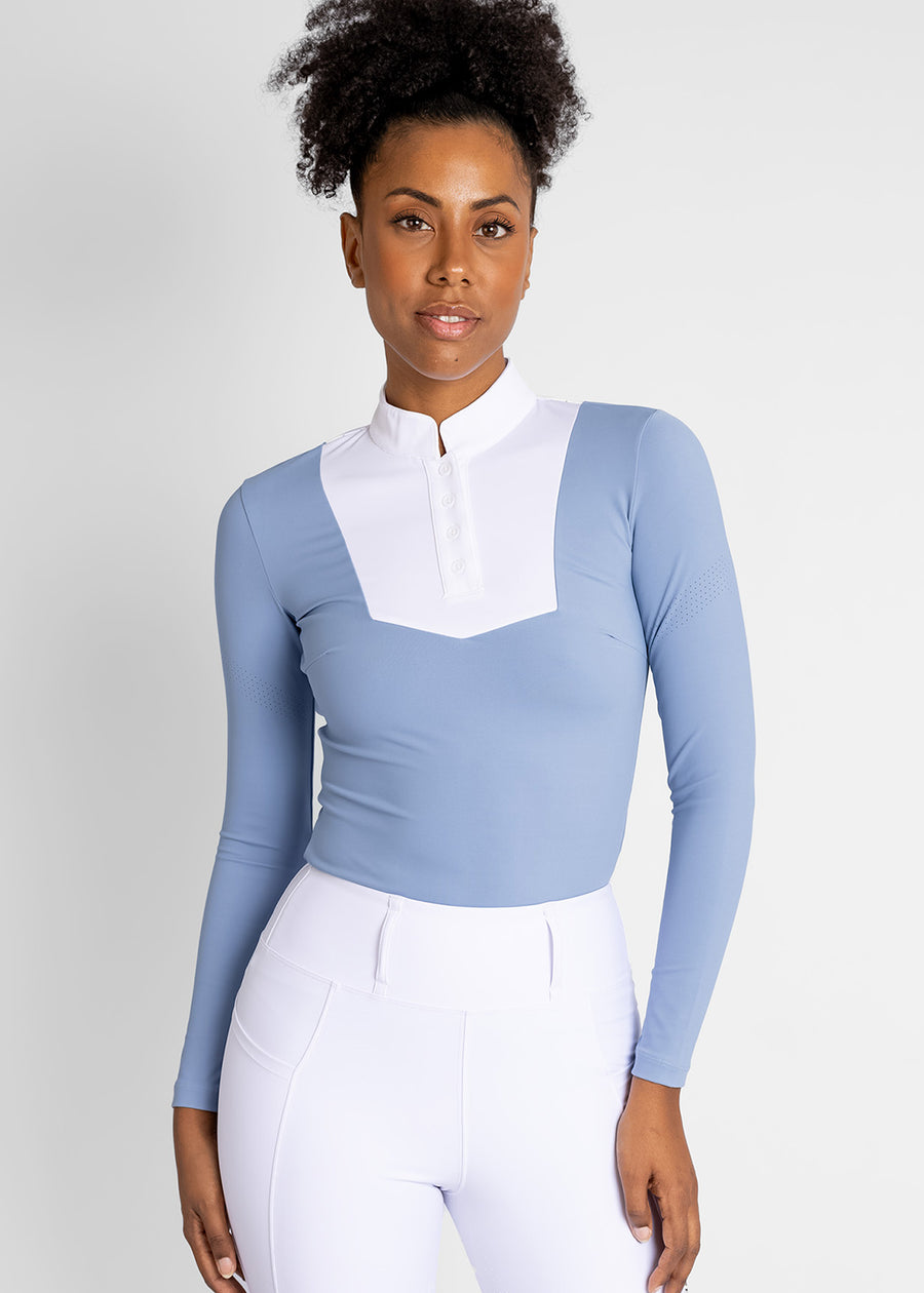 Sienna Long Sleeve Show Shirt (Iris Blue)