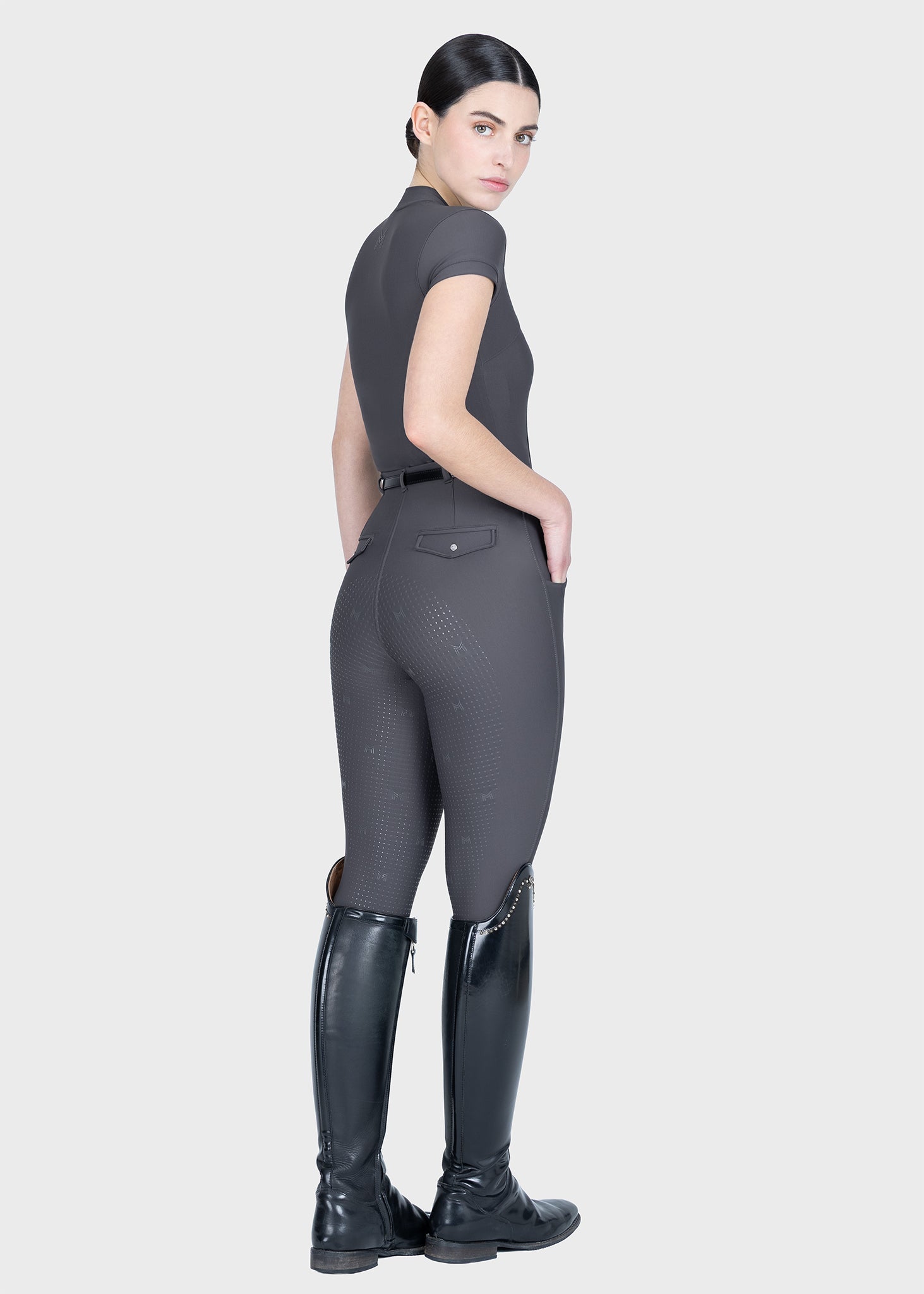 Velya Riding Leggings + Belt (Graphite)