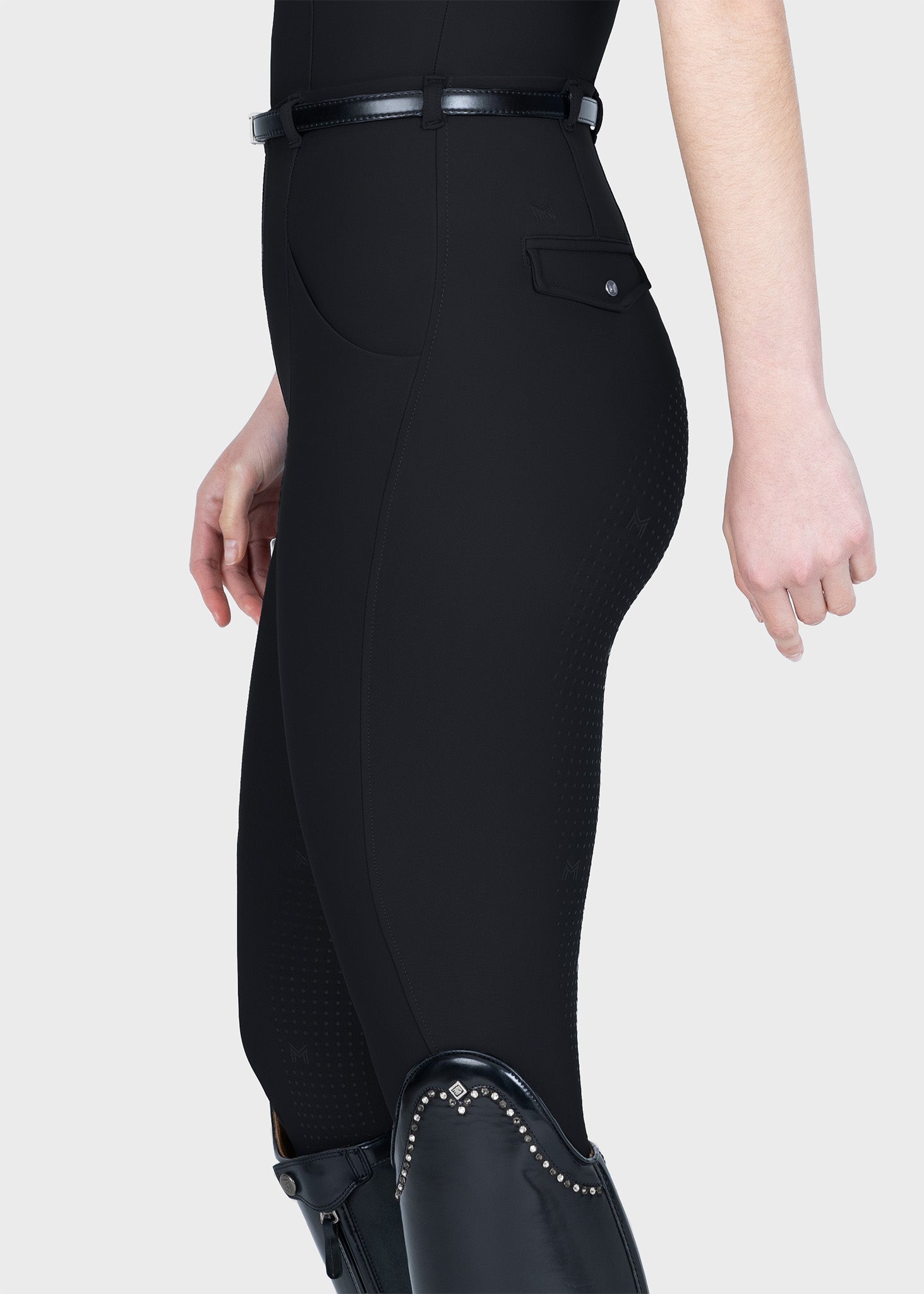 Halo Riding Leggings + Belt (Black)