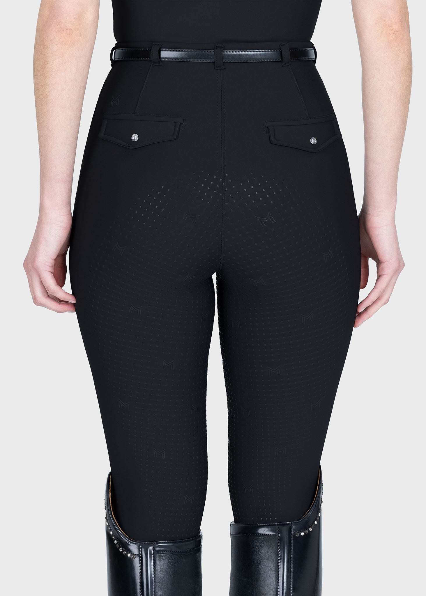 Halo Riding Leggings + Belt (Black)