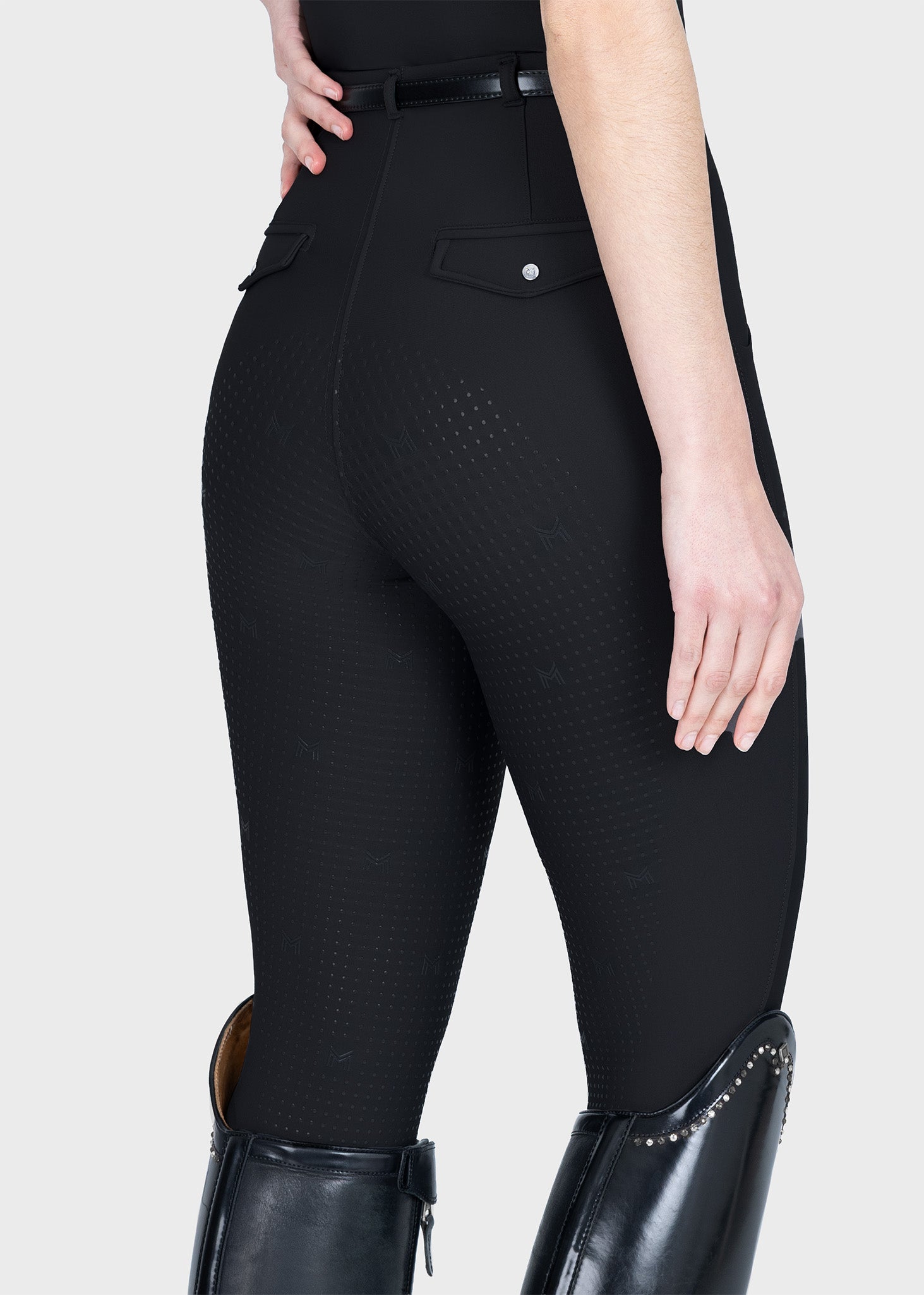 Halo Riding Leggings + Belt (Black)