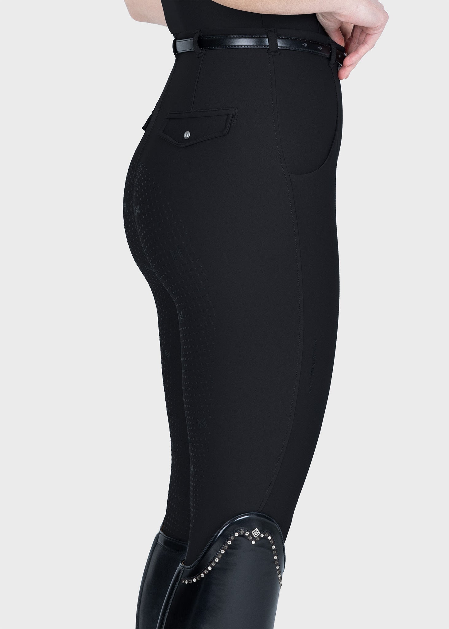 Halo Riding Leggings + Belt (Black)