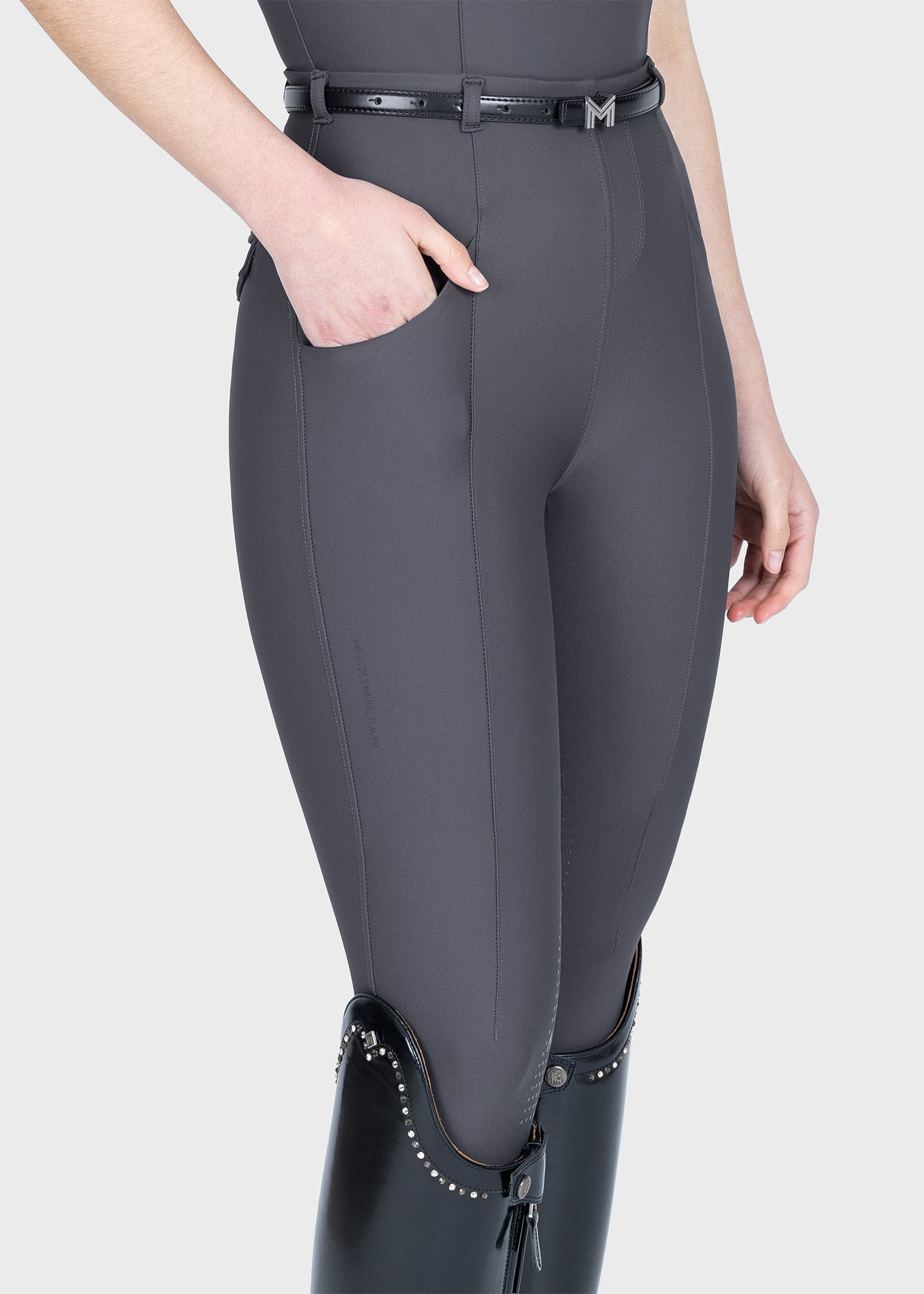 Velya Riding Leggings + Belt (Graphite)