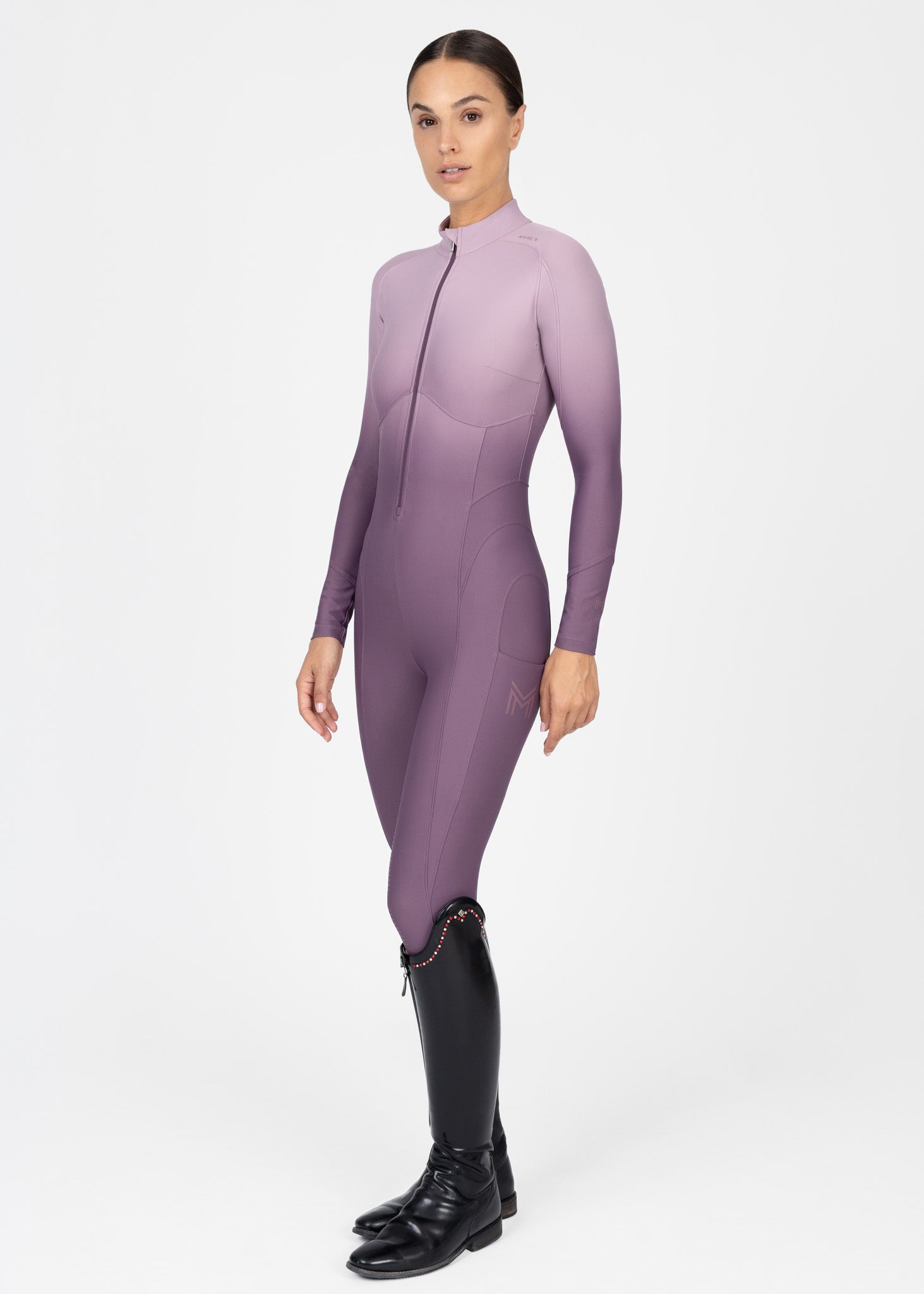 Ombré Riding Jumpsuit (Plum)