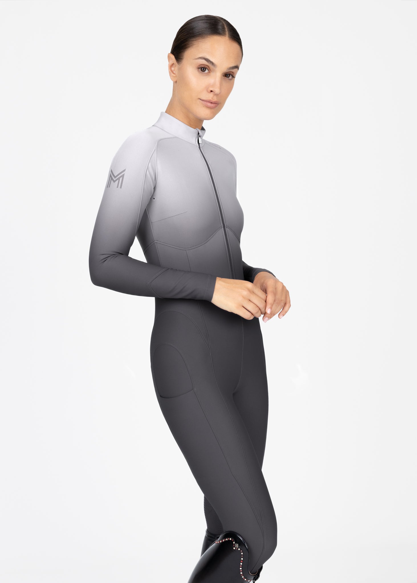 Ombré Riding Jumpsuit (Graphite)