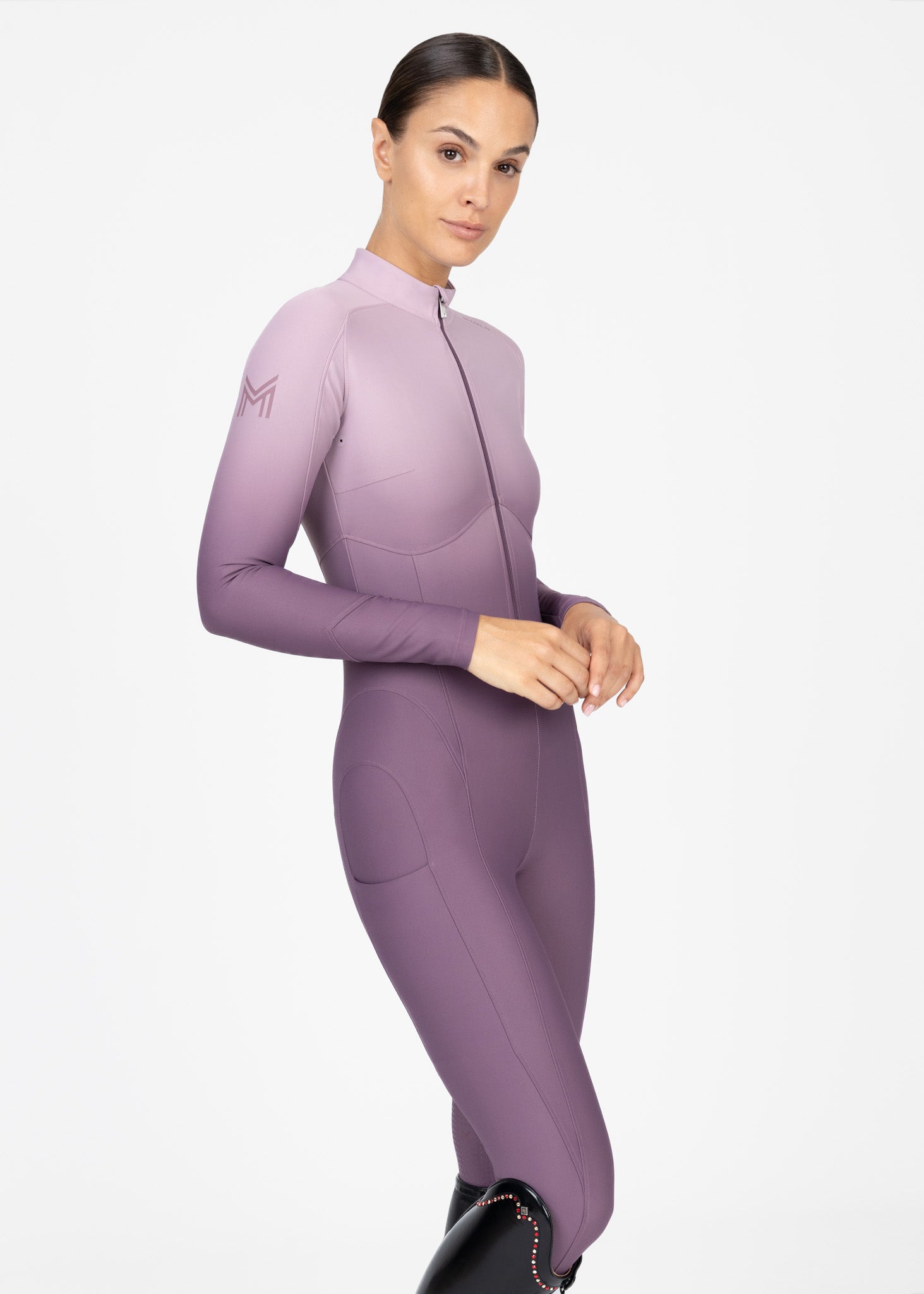 Ombré Riding Jumpsuit (Plum)