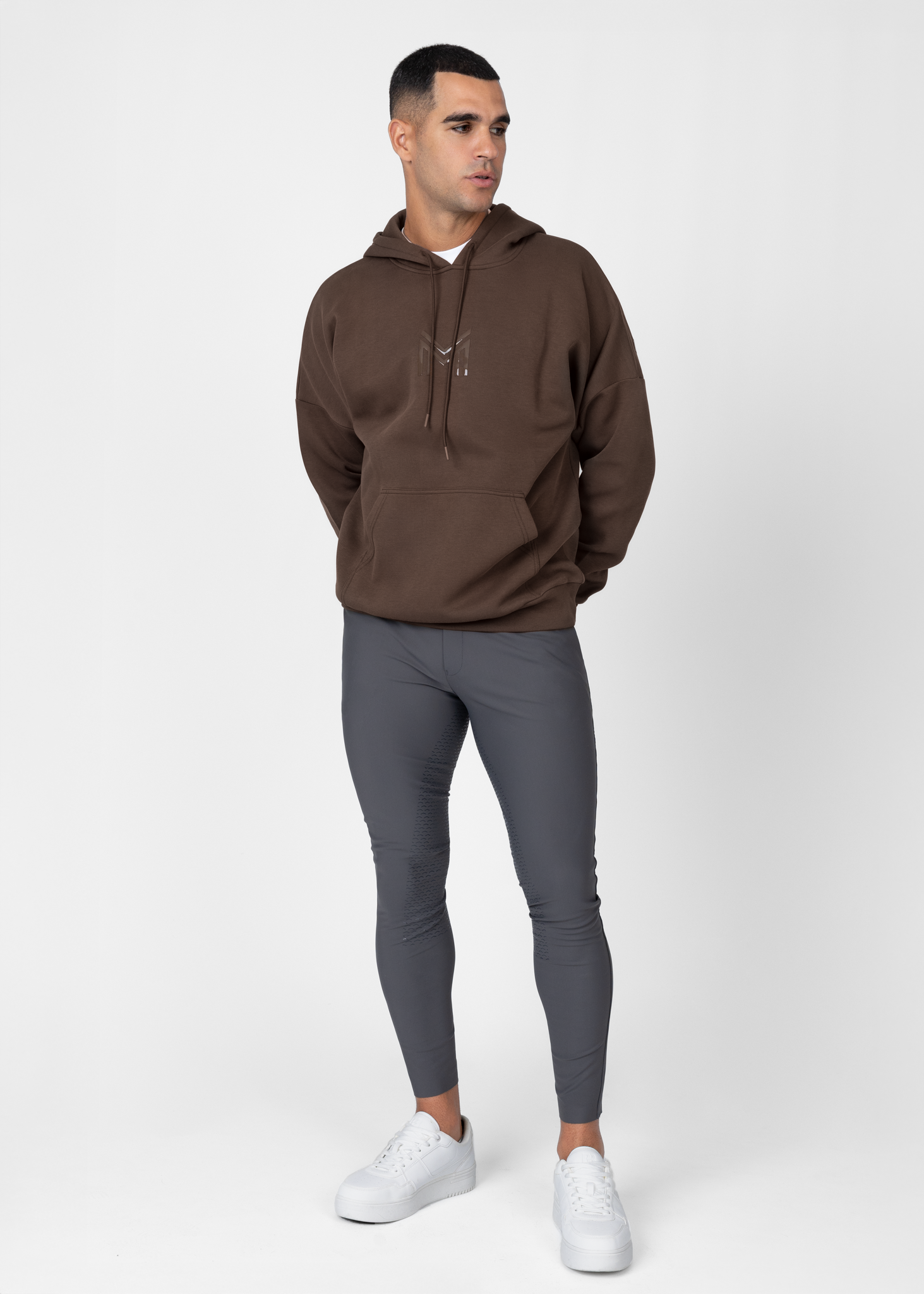 Men Icon Oversized Hoodie (Mocha) – Maximilian Equestrian