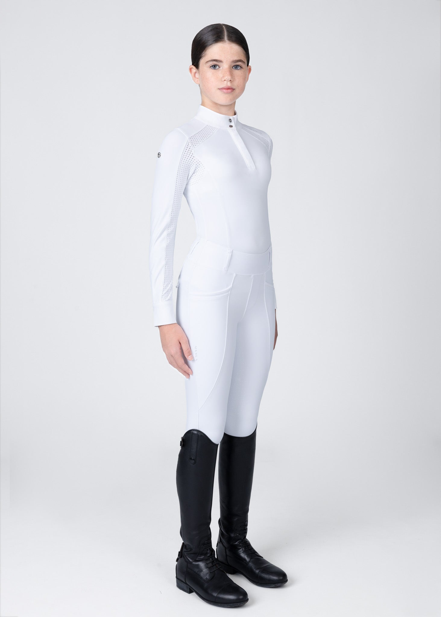 YR Aveen Long Sleeve Show Shirt (White)