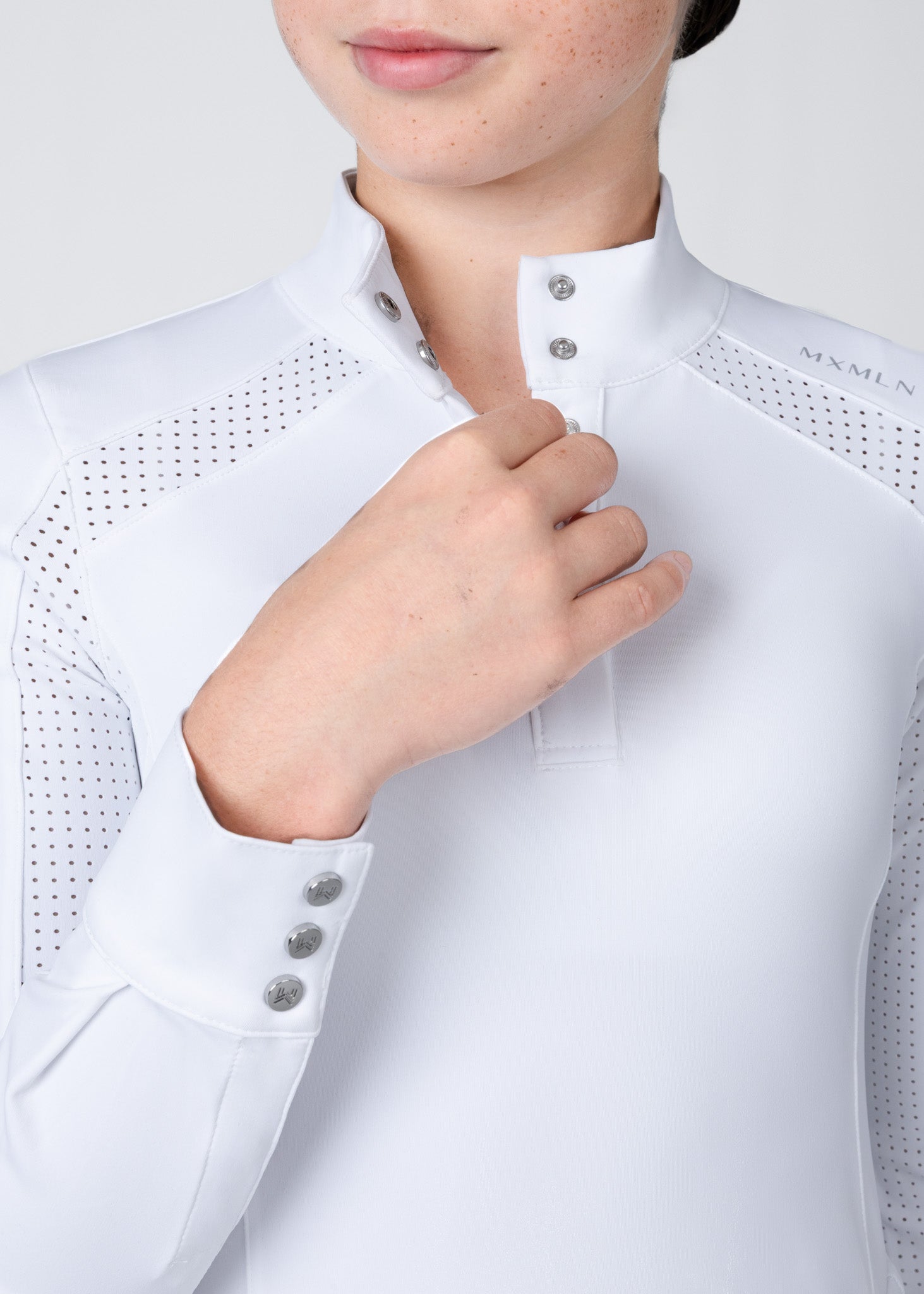 YR Aveen Long Sleeve Show Shirt (White)