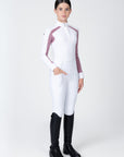 YR Aveen Long Sleeve Show Shirt (White/Mauve)