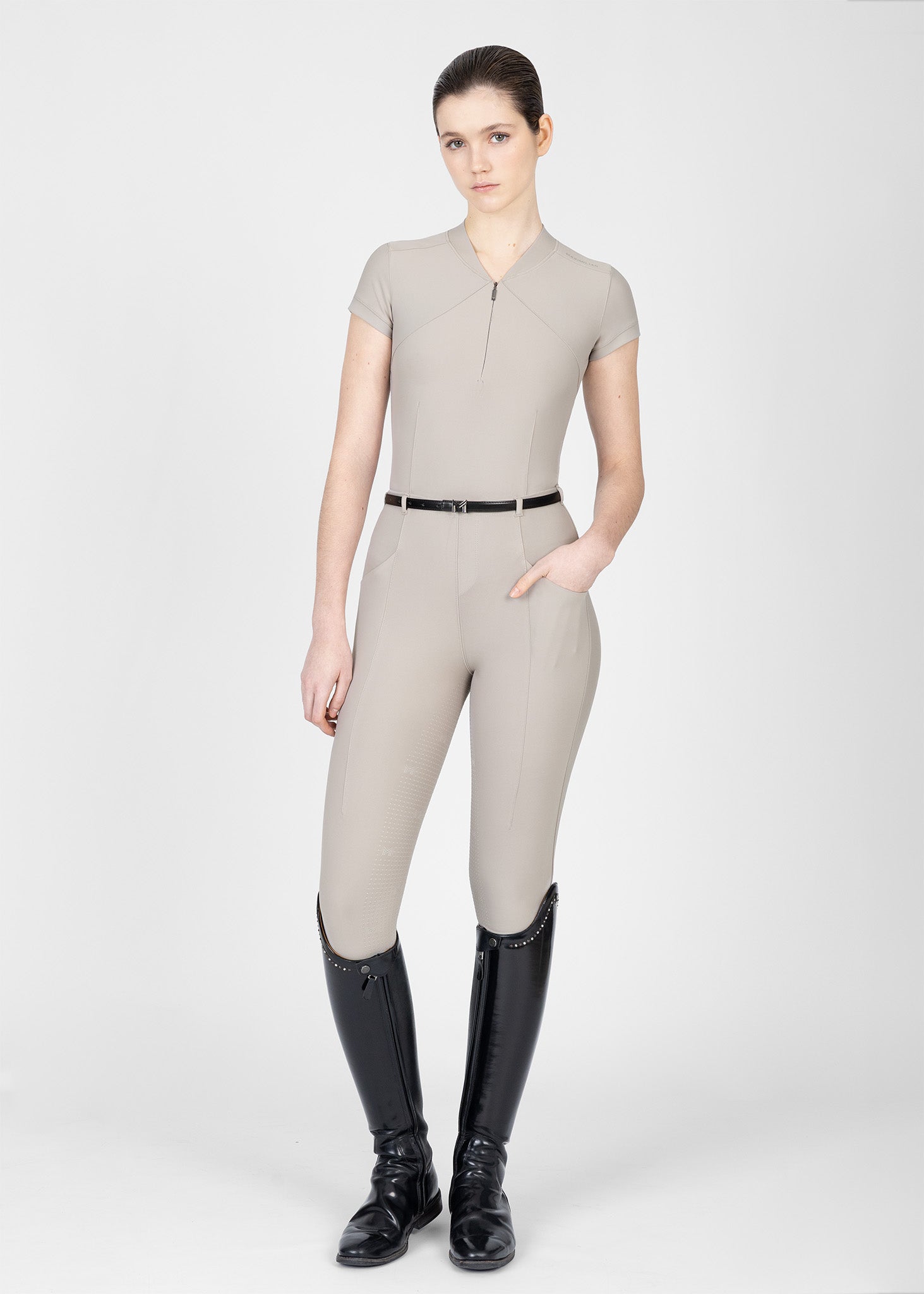 Velya Riding Leggings + Belt (Soft Taupe)