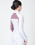YR Aveen Long Sleeve Show Shirt (White/Mauve)