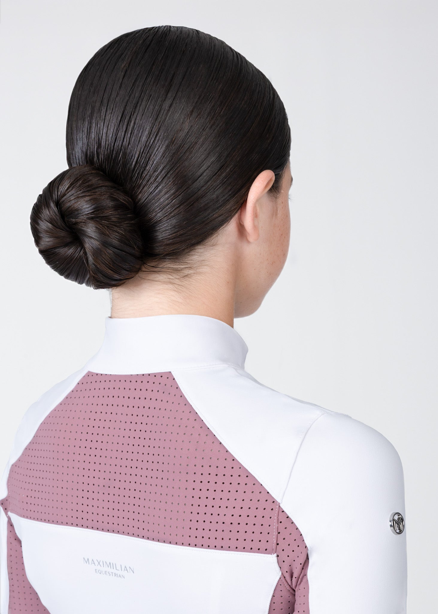 YR Aveen Long Sleeve Show Shirt (White/Mauve)