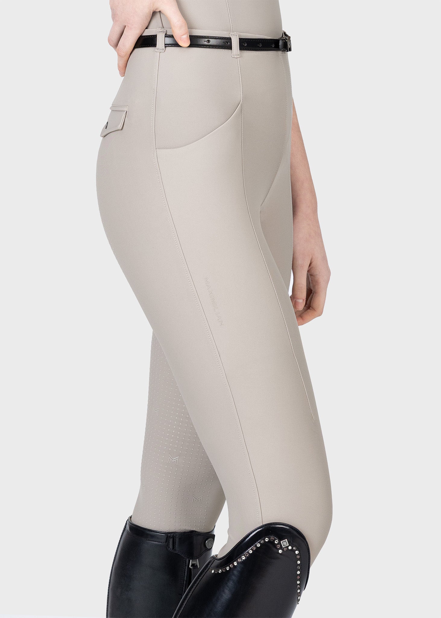 Velya Riding Leggings + Belt (Soft Taupe)