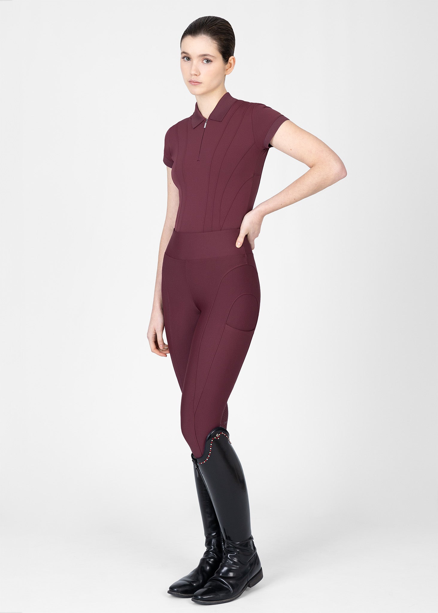 Arc Short Sleeve Polo Shirt (Rosewood)